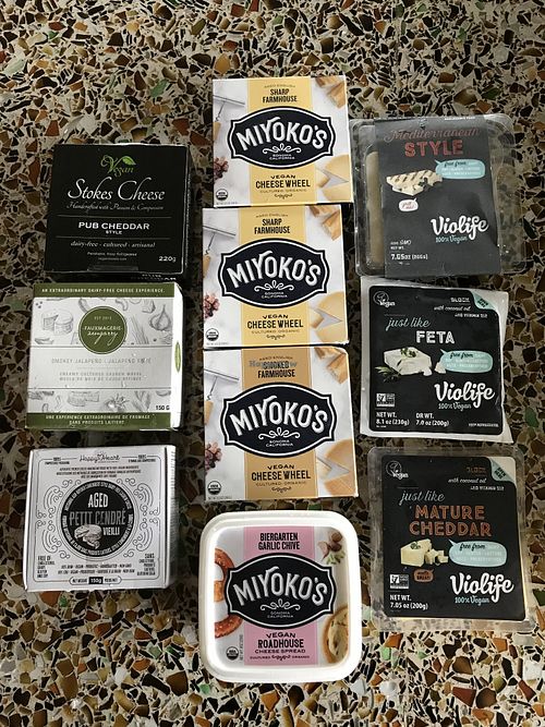Cheeze haul at Vegan Supply in Vancouver