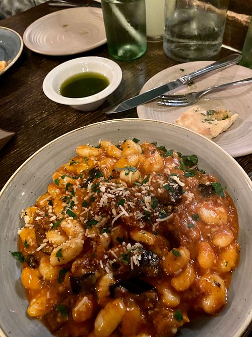 Vegan gnocchi with “sausage”.  at Civico 1845 in San Diego