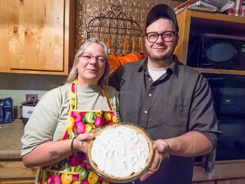 Mother and son team behind Rabbit Patch. at Rabbit Patch Vegan Snacks - Food Stall in Battle Creek