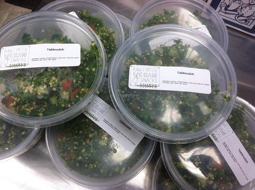 Salads ready to go at Rabbit Patch Vegan Snacks - Food Stall in Battle Creek