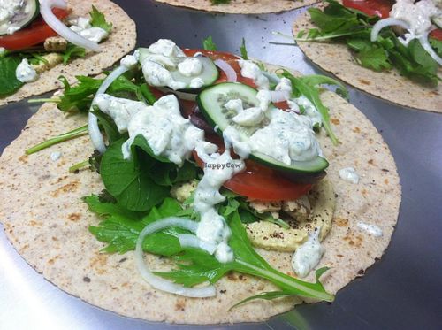 Mediterranean wrap at Rabbit Patch Vegan Snacks - Food Stall in Battle Creek