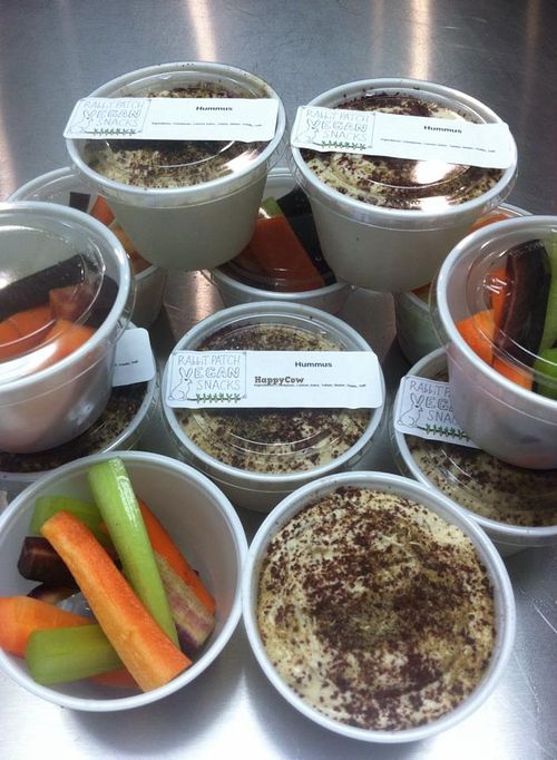 Hummus and veggies at Rabbit Patch Vegan Snacks - Food Stall in Battle Creek