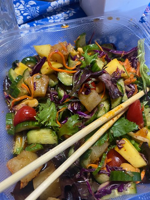 Tropical salad at Pad Thai Too in Waterville