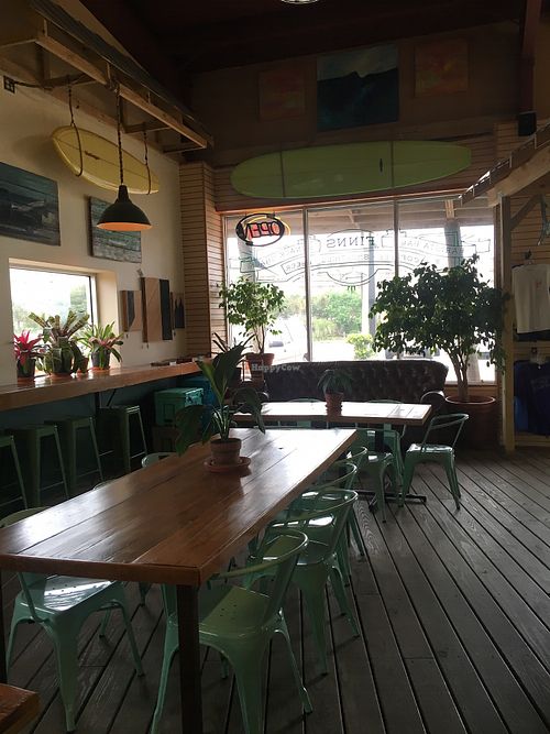 inside the cafe  at Finn's Island Style Grub in Panama City Beach