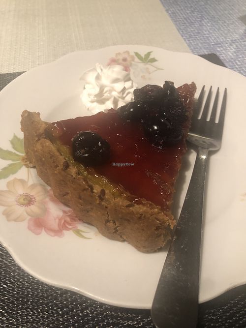 Very tasty  and slightly sticky cherry tart !  at Fram Cafe in Bologna