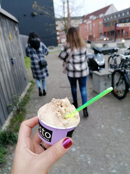 Almond ice cream. at Il Gusto in Odense