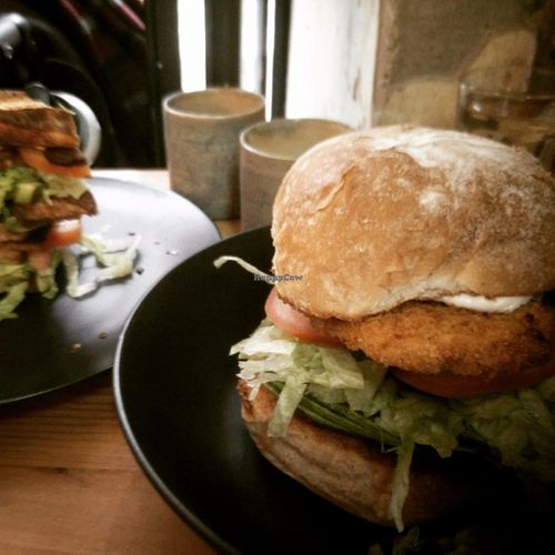Delicious vegan chicken burger. at VERD Kent Street in Sydney