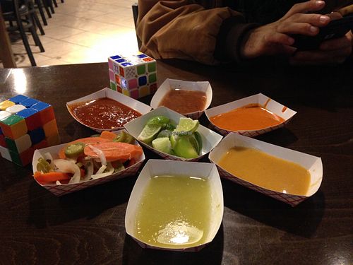 salsa rainbow at Los Gorditos - Pearl District in Portland