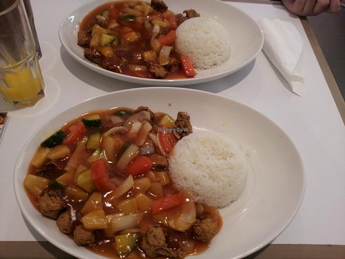 Sweet and Sour Mock Chicken at Michelle's Cafe. at Michelle's Cafe in Toowoomba