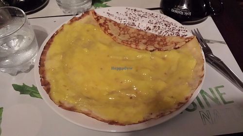 Dessert Crêpe with Lemon Custard at Crepe de la Joie in Paris