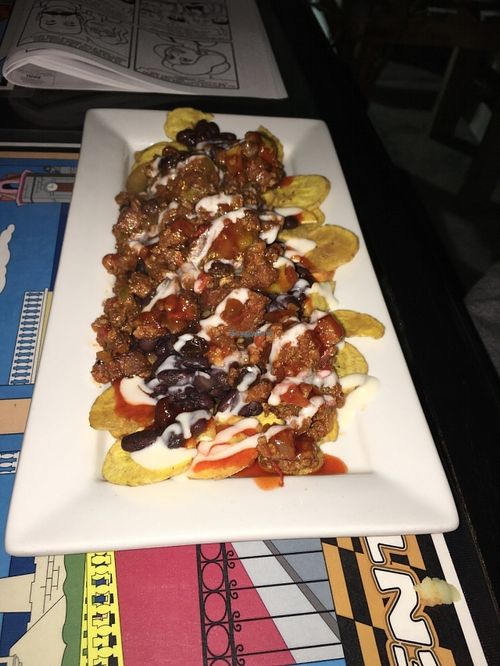 Cuban Nachos con picadillo at Equelecua Cuban Cafe - Cloud Kitchen in Los Angeles