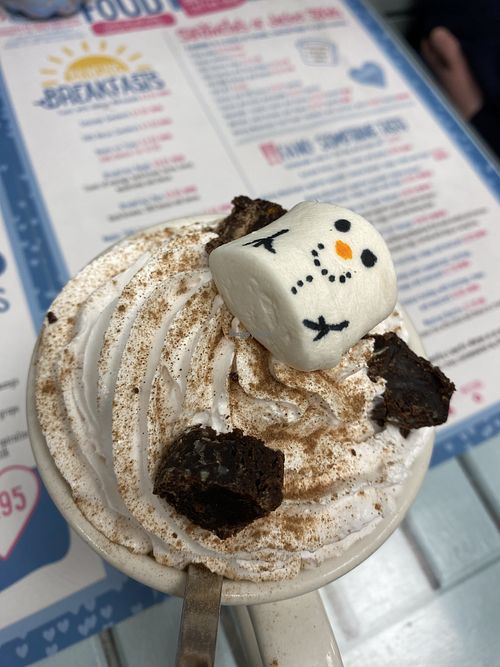 One of their Christmas coffees. Was lovely but filling   at Blondes in Cottingham