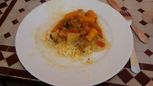 Vegan couscous at Le Safran in Toulouse