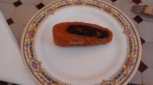 Morrocan dessert without egg nor butter at Le Safran in Toulouse