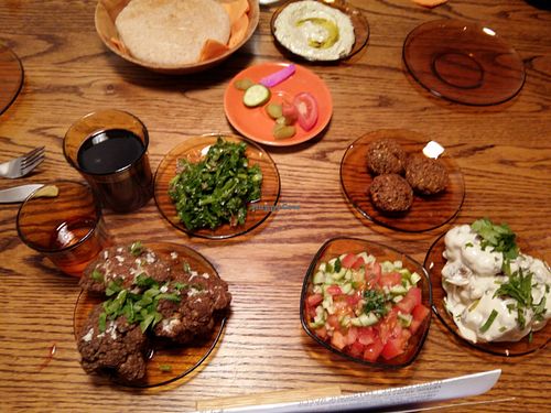 Various starters. at Love and Peas in The Hague