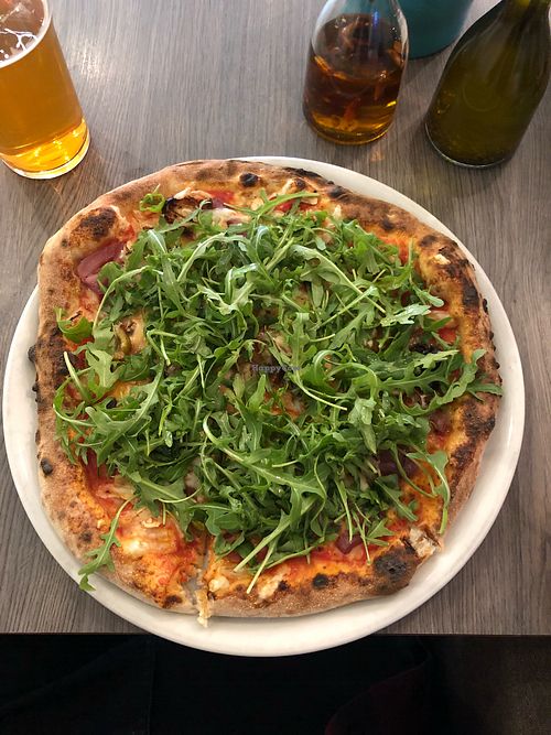 the pizza named ”Vegan” at Jurgis ir Drakonas in Vilnius