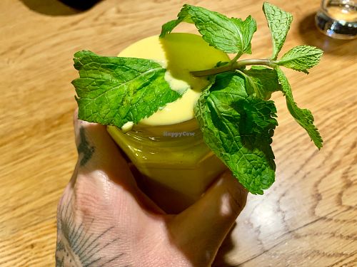  coconut mango lassi at Soy in Berlin