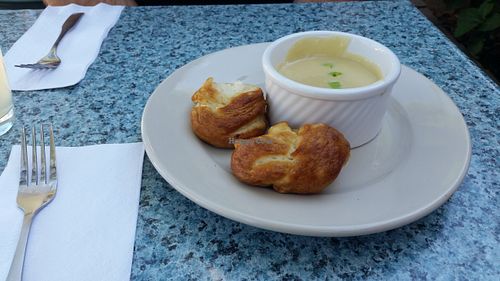 Housemate Pretzels with warm beer cheese dip at Fru Fru Terra in Portland