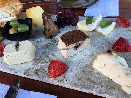 Sample Tray; Gouda, Black Garlic, Mozzarella , Aged White Cheddar, and more at Fru Fru Terra in Portland