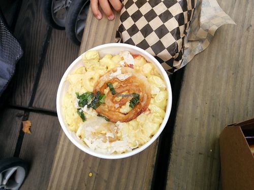 Mac n cheese side; comfort food at its most delicious at Fru Fru Terra in Portland