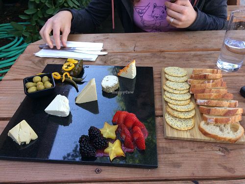Vegan cheese plate at Fru Fru Terra in Portland