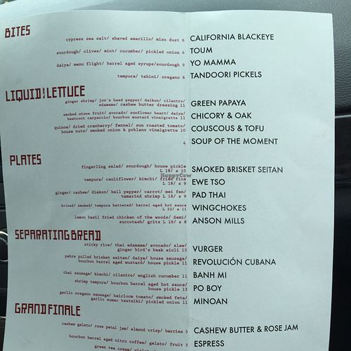 vegan menu at Crooked Ewe Brewery and Ale House in South Bend