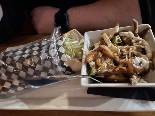 Jumbo with cheese (donair) with poutine   at The Buckingham in Edmonton