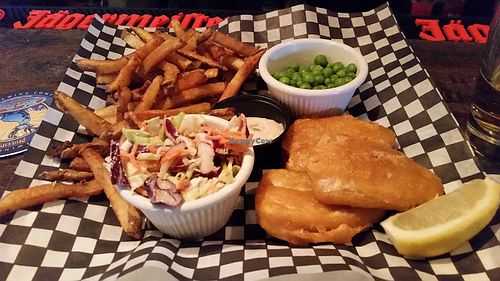 Vegan Fish and Chips at The Buckingham in Edmonton