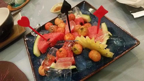 complimentary fruit for afters at Bong Sung Vegetarian Food - District 1 in Ho Chi Minh City