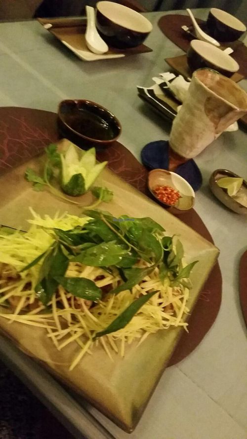 fried banana blossom with green mango salad at Bong Sung Vegetarian Food - District 1 in Ho Chi Minh City