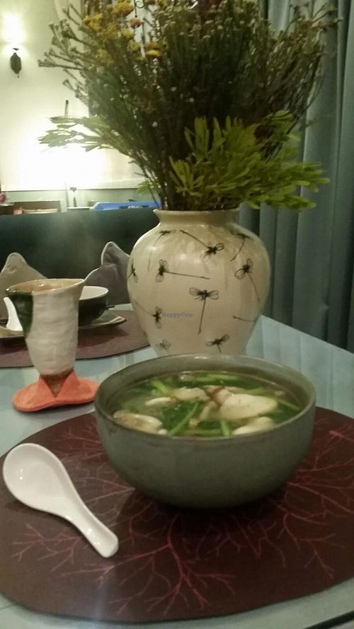 Chinese cabbage soup at Bong Sung Vegetarian Food - District 1 in Ho Chi Minh City
