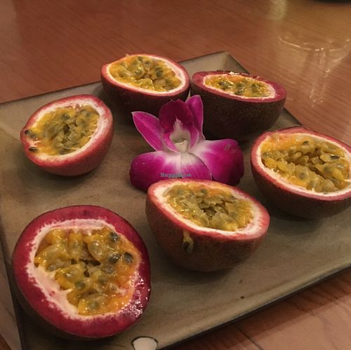 passion fruit complimentary sweet at Bong Sung Vegetarian Food - District 1 in Ho Chi Minh City