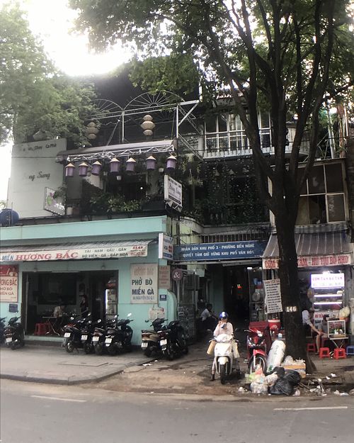 Located across from a bank. Kind of easy to miss so look carefully for it at Bong Sung Vegetarian Food - District 1 in Ho Chi Minh City