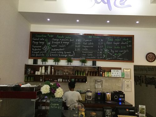 Service area at Connecting Hands Cafe in Phnom Penh