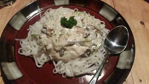 rice pasta with coconut at Paz y Flora - Soda Passiflora in Monteverde