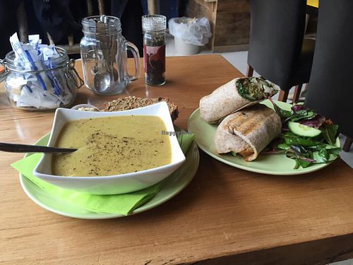 Soup and Wrap at Grassroots in Howth