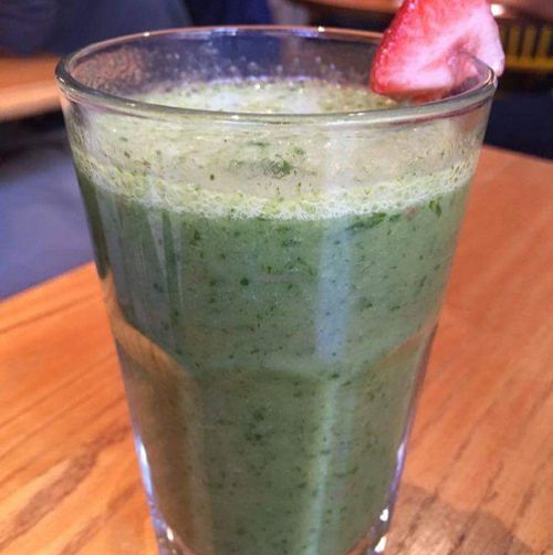green smoothie  at Henderson's Vegan in Edinburgh
