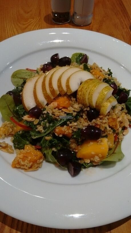 fantastically warm salad on an autumn day at Henderson's Vegan in Edinburgh