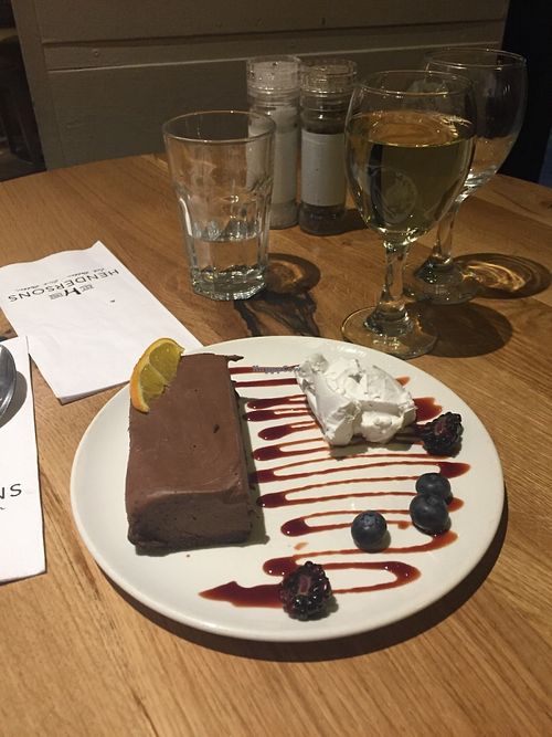 Banana chocolate mousse pie at Henderson's Vegan in Edinburgh