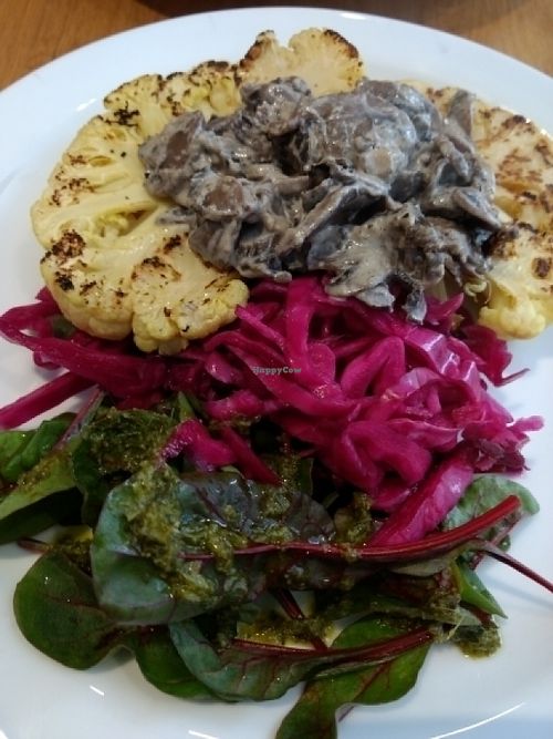 cauliflower steaks at Henderson's Vegan in Edinburgh