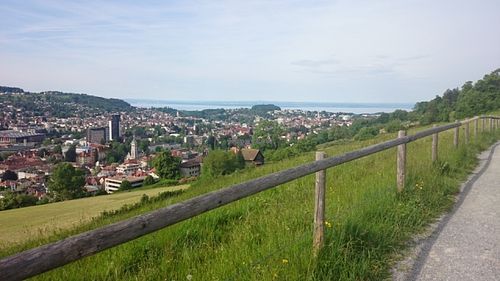 Wonderful view down to Lake Constance and St. Gallen at Dreilinden in St Gallen