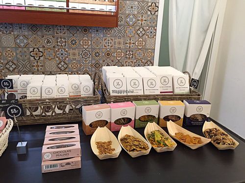 Amazing raw chocolates and chips at The Raw Deli in Prague