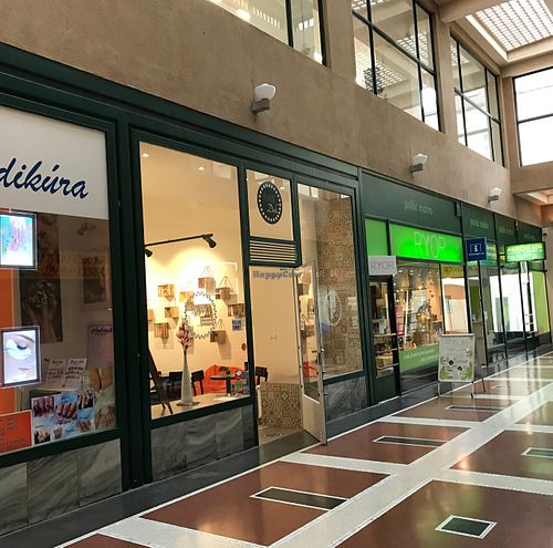 outside at The Raw Deli in Prague