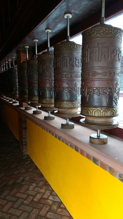 praying wheels at Kagyu Samye Ling Monastery and Tibetan Centre in Eskdalemuir