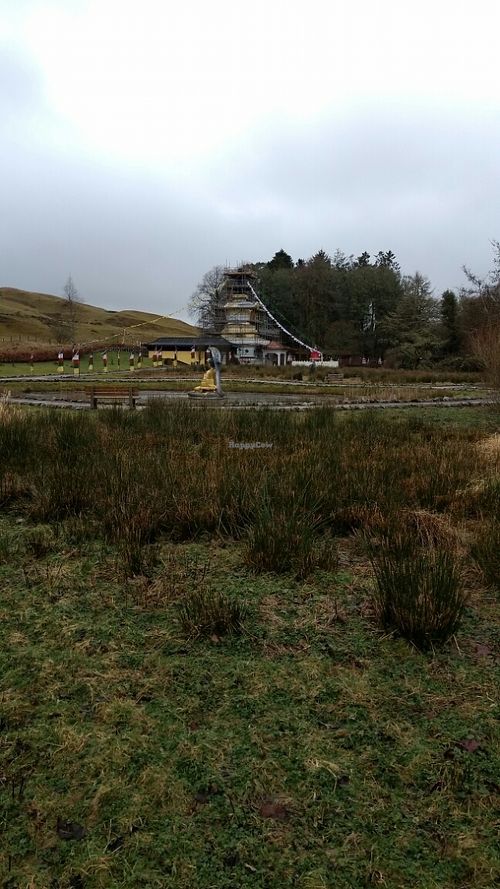 bye bye at Kagyu Samye Ling Monastery and Tibetan Centre in Eskdalemuir