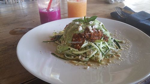 Raw spaghetti  at Malaika Secret Moksha in Sanur