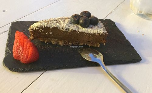 raw, sugar-free torte at Port Amore in Mallorca