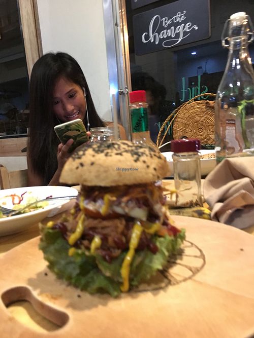 Burgers  at The Vegan Dinosaur in Davao City
