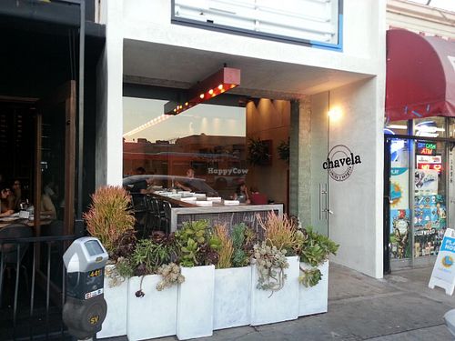 outside at Chavela Restaurant in Hollywood