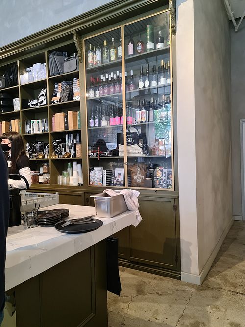 Wine and merch at Smith & Deli in Collingwood